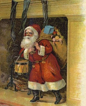 Illustration from Clement C. Moore’s (1779-1863) Night Before Christmas, circa 1870. Illustrator Unknown.